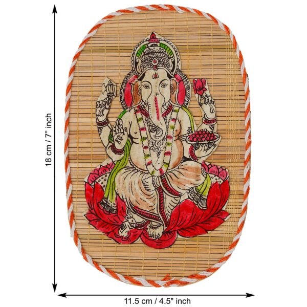 Bamboo Hand Crafted Wall Hangings Of Ganesh Ji And Laxmi Ji For Home Decor