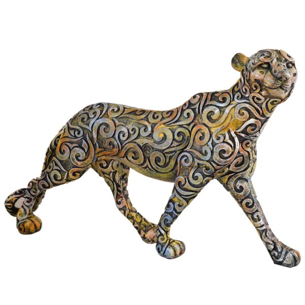 Panther Standing Position Animal Showpiece Antique Sculpture for Home Decor Showpiece Figurine -1 - Image 3