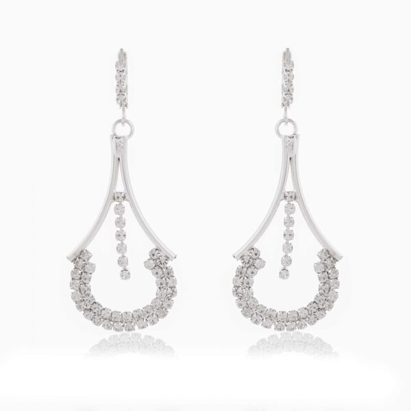 Women's Indo Western Teardrop Shaped Drop Dangles Party Wear Earrings For Women - Image 4